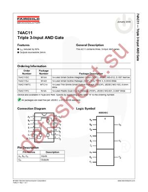 74AC11MTC datasheet  